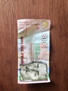 Exhibit A: a picture of 2,000 pesos. 